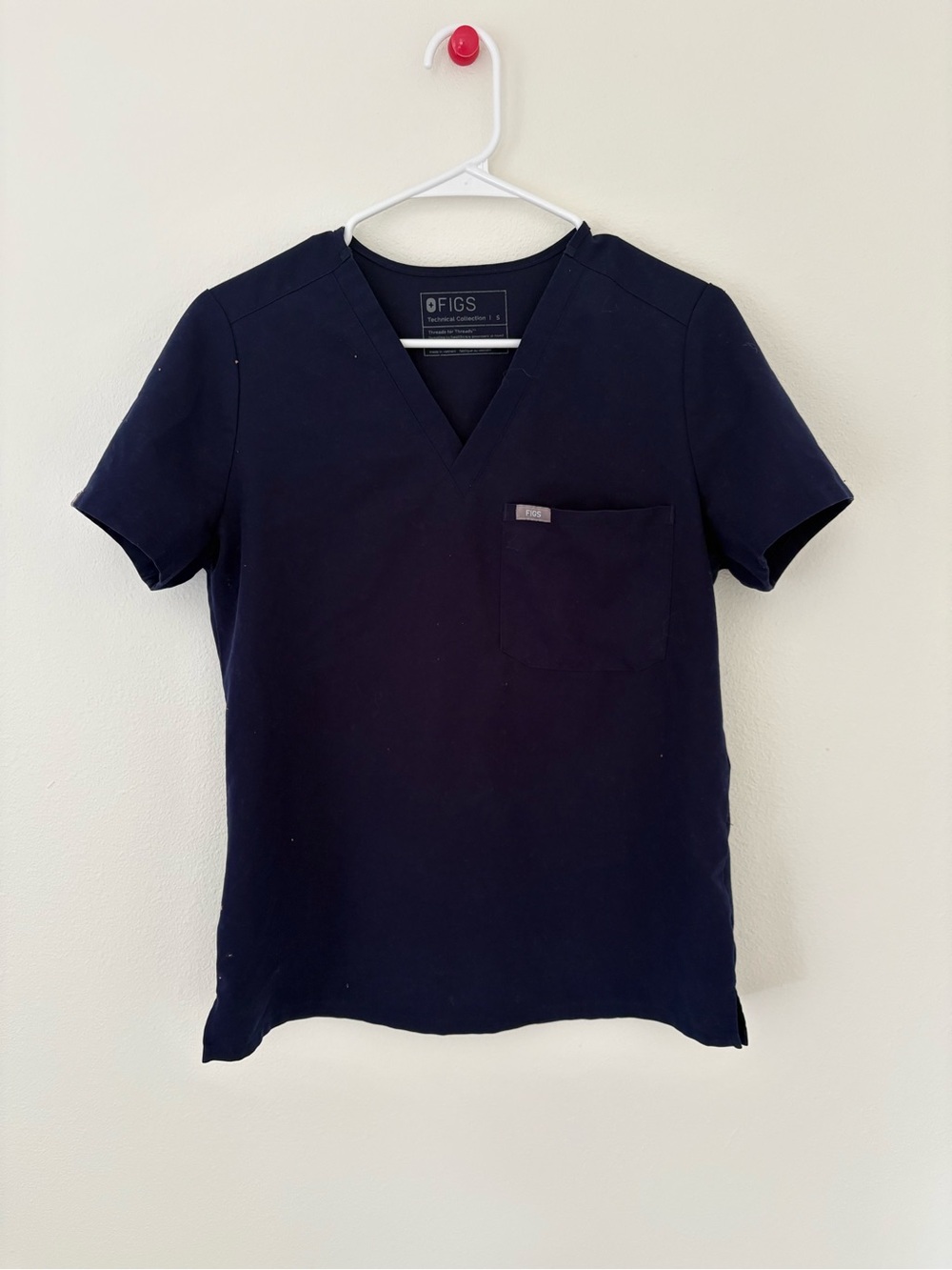 FIGS Women’s Navy Blue V-Neck Scrub Top Technical Collection